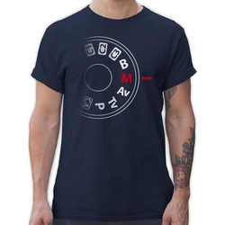 Shirtracer T-Shirt Kamera Einstellrad Fotograf Fotografie Geschenk Fotografen Fotografie Zubehör blau M