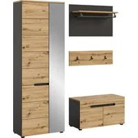 Home Affaire REHAT Garderoben-Set 160 x 0 x 0 grau