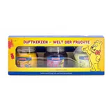 HARIBO Duftkerzen Geschenkset 3 St. rot/gelb/lila