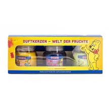 HARIBO Duftkerzen Geschenkset 3 St. rot/gelb/lila
