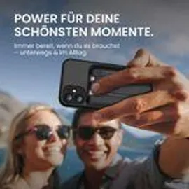 Viesta Viesta® Powerbank 10.000 mAh Schwarz – 22,5w Schnellladen, Pd20w, 15w kabelloses Laden – integrierte Kabel (usb-c & Lightning), Led-display, S... - Schwarz