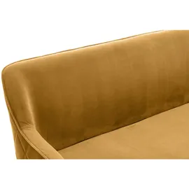 SalesFever Sitzbank Komfortable Sitzbank Samt Senfgelb 160 x 85 x 61 cm