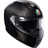 AGV Herren Sportmodular Motorrad Helm, Glossy Carbon, XXL