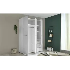 Möbel Kraft Drehtürenschrank SANTORINI 150 x 212 x 57 cm Weiß