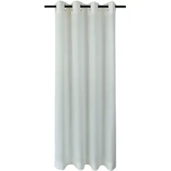 Vorhang KUTTI "Metis Leinen" Gr. 1, beige (creme), B:140cm H:145cm, Leinen, Gardinen, blickdicht, natürliche Leinen-Gardine, einfarbig, pflegeleicht, Basic