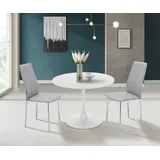 Esstisch INOSIGN "Jahwe, TOPSELLER", weiß, B:100cm H:75cm T:100cm, Tische, mit Gestell aus Metall, Küchentisch, Tisch