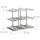 Relaxdays Weinregal 27 x 22 x 16,5 cm Silber
