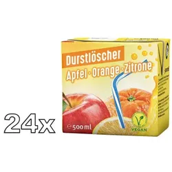 Durstlöscher Apfel Orange Zitrone Erfrischungsgetränk 24x500ml