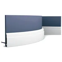 Orac SX155F Luxxus Flexible Fußleiste Stuckleiste Kabelschutz Boden-Leiste 2 Meter
