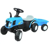 Jamara Ride-on Traktor New Holland mit Anhänger 6V blau