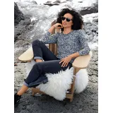 Heine Print-Shirt in champagner-taubenblau-bedruckt | Gr.: 44