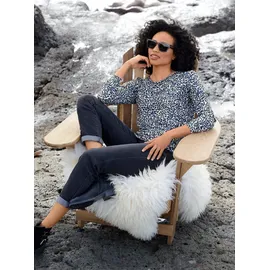 Heine Print-Shirt in champagner-taubenblau-bedruckt | Gr.: 44