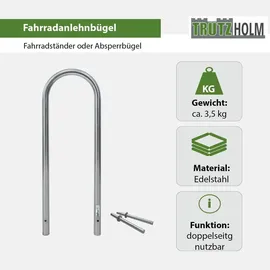 Trutzholm Fahrradständer Fahrradanlehnbügel 115 x 41 cm Ø 49 mm grau