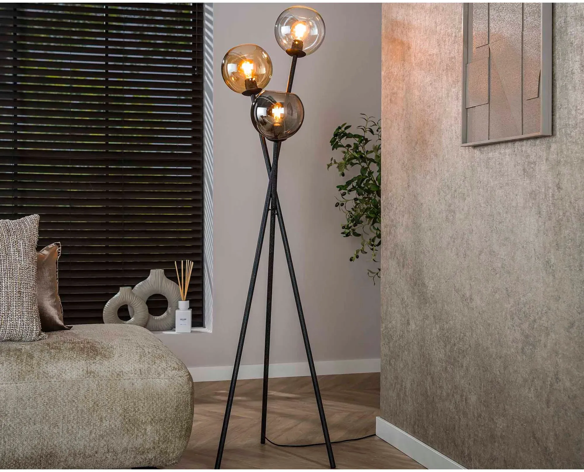 designline »Stellar« Multi Globe Stehlampe 3 L