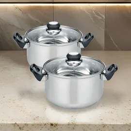 Buri Turin Topf-Set 2-tlg. 2 x Kochtopf 20 cm rund
