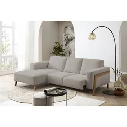 Ecksofa EXXPO - SOFA FASHION "Starr, modern und klassisches Design, hochwertige Verarbeitung, bequem", beige, B:250cm H:84cm T:163cm, Sofas, L-Form, wahlw. elektrische Sitztiefenverstellung, Massivholzfüße