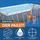BESTWAY Power SteelTM Solo Pool ohne Zubehör 488 x 244 x 122 cm, Marmor-Optik (Schiefergrau), eckig