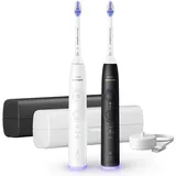 Philips Sonicare 6500 HX7419/01 Doppelpack schwarz/weiß + 2. Handstück + Reiseetui