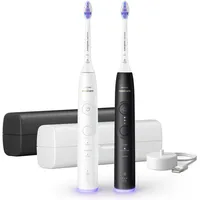 Philips Sonicare 6500 HX7419/01 Doppelpack schwarz/weiß + 2. Handstück + Reiseetui