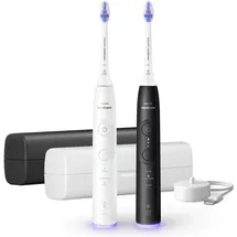Philips Sonicare 6500 HX7419/01 Doppelpack schwarz/weiß + 2. Handstück + Reiseetui