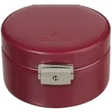 Windrose Schmuckschatulle Merino Round Jewelry Box Red