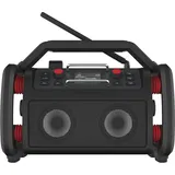 Perfectpro Akku Radio Rockpro - Radio mit Bluetooth 5.0 - Baustellenradio mit 2x15 Watt - dab+ & UKW-Empfang