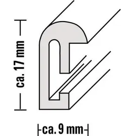 Hama Bilderrahmen Sevilla 00066432 21x29,7cm Kunststoff silber