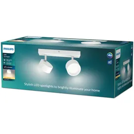 Philips Bracia 2-flammig rund weiß
