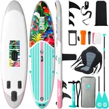 Niphean Stand up Paddling Board mit Sitz und Allem Zubehör, 320cm Paddleboard für Aller Fähigkeitsniveaus, SUP Board 200kg Tragkraft für 2 Personen, Standup Paddle Board for Adults