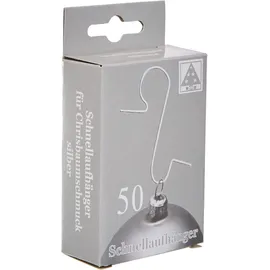 Riffelmacher & Weinberger Kugel-Aufhänger in Box, | 50 Stück Silber