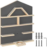 Tectake tectake® Wandregal, für bis zu 50 Tonies, abgerundete Ecken, 50 x 15,5 x 60 cm, unsichtbare Aufhängung