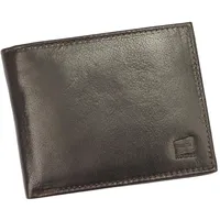 NORDEE Elegante Geldbeutel Herren, Portemonnaie Herren 12 cm x 9,5 cm x 2,5cm Geldbörse Herren, RFID Schutz, Kunstkeder Portmonee Herren - Braun