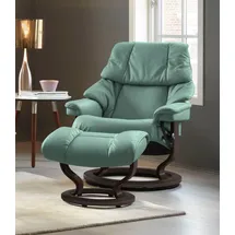 Stressless "Reno", mit Classic Base, Größe S, M & L, Gestell Wenge grün 79 cm x 108 cm x 75 cm