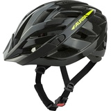 Alpina Panoma 2.0 - black-neon yellow Gloss, & Touren Fahrradhelm Mit Fliegennetz & Nachrüstbarem LED Für Erwachsene,