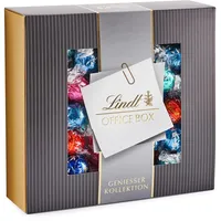 Lindt Schokolade LINDOR Home Office Box | 933 g | Ca. 74 Kugeln mit zartschmelzender Füllung, Sorten: Milch, Dark 45%, Erdbeer-Sahne, Cocos, Stracciatella | Pralinengeschenk | Großpackung