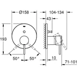 Grohe Atrio Einhebelmischer, für Wanne, 24066GL3,