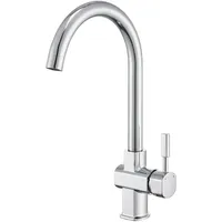 Auralum Wasserhahn Küche Hochdruck, Küchenarmatur mit Hoher Auslauf & Abnehmbarer Belüfter, Mischbatterie Küche Verchromt 360° Drehbar, Spültischarmatur Küche mit 2*G3/8 Anschlüsse