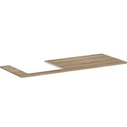 hansgrohe Xelu Q Konsole 54097230 1360 x 550 mm, Ausschnitt links, 540 x 480 mm, Eiche Natur