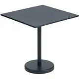 Outdoor Bistrotisch Linear Steel Café Table square black