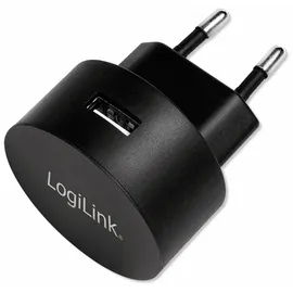 Logilink USB Steckdosenadapter 1x USB-A, Schwarz