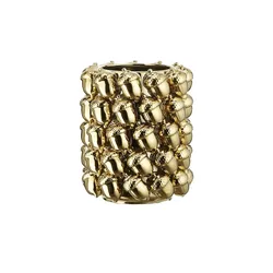 HOME STORY Vase 3D Eicheln   , gold , Dolomite , Maße (cm): H: 25  Ø: 21