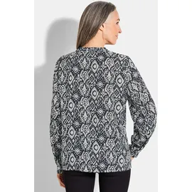GOLDNER Moderne Rüschenbluse schwarz 54