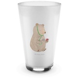 Mr. & Mrs. Panda Glas Bär Arzt - Transparent - Geschenk, Latte Macchiato, Teddybär, Cappucc, Premium Glas, Inspirierende Sprüche