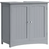 VASAGLE Waschbeckenunterschrank, Unterschrank, Badezimmerschrank, 40 x 70 x 70 cm, 2 Türen, Badschrank, höhenverstellbare Ablage, Taubengrau BBC011G01