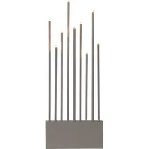 EGLO Kerzenständer Buzz, Dekoleuchte Weihnachten, Fensterdeko aus Holz, Stahl in grau, warmweiß