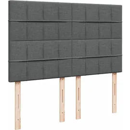 vidaXL Boxspringbett 180 x 200 cm Dunkelgrau