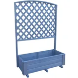 Promadino Blumenkasten mit Rankgitter Flora 91 x 41 x 130 cm Grau
