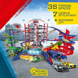 MAJORETTE Super City Garage + 6 Vehicles