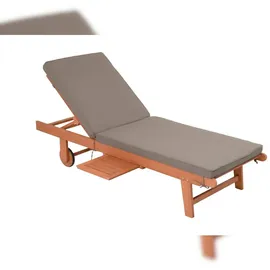 deluke Sonnenliege 64 x 89 x 183 cm Braun
