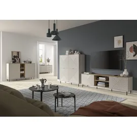 Home Affaire Highboard RAITA 124 x 135 x 40 cm Beige